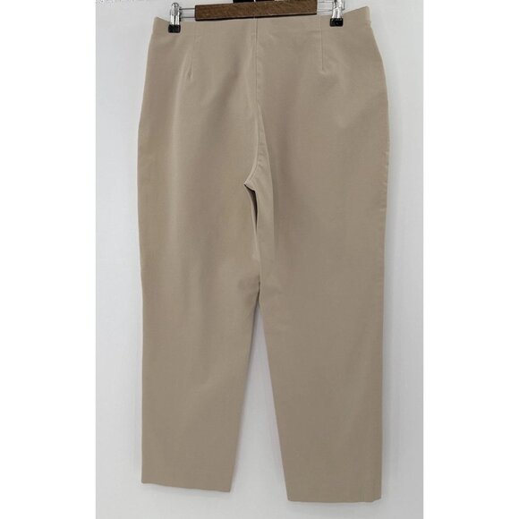 Eddie Bauer Women’s Khaki Stretch Cropped Pants Size 14P Office Comfort - Picture 2 of 10